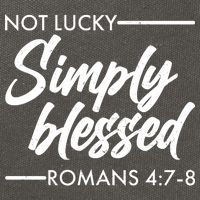Not Lucky Simply Blessed Romans 4: 7-8 Cotton Canvas Backpack