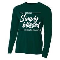 Not Lucky Simply Blessed Romans 4: 7-8 Cooling Performance Long Sleeve Crew