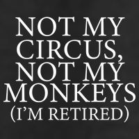 Not My Circus Not My Monkeys I'm Retired Garment-Dyed Fleece Hoodie