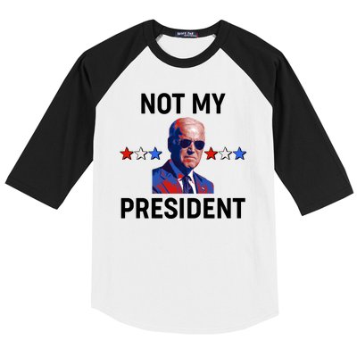 Not My President Anti Biden Pro Trump 2020 Election Baseball Sleeve Shirt