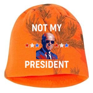 Not My President Anti Biden Pro Trump 2020 Election Kati - Camo Knit Beanie