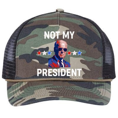 Not My President Anti Biden Pro Trump 2020 Election Retro Rope Trucker Hat Cap