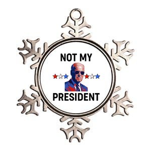 Not My President Anti Biden Pro Trump 2020 Election Metallic Star Ornament