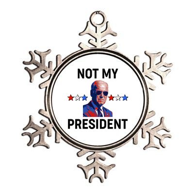 Not My President Anti Biden Pro Trump 2020 Election Metallic Star Ornament