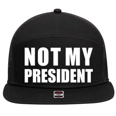 Not My President Classic Logo 7 Panel Mesh Trucker Snapback Hat