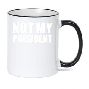 Not My President Classic Logo 11oz Black Color Changing Mug