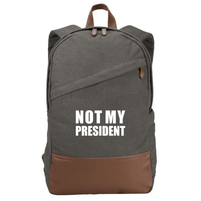 Not My President Classic Logo Cotton Canvas Backpack
