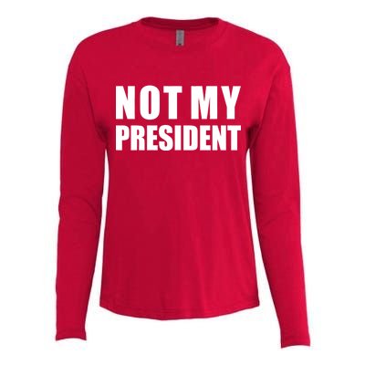 Not My President Classic Logo Womens Cotton Relaxed Long Sleeve T-Shirt