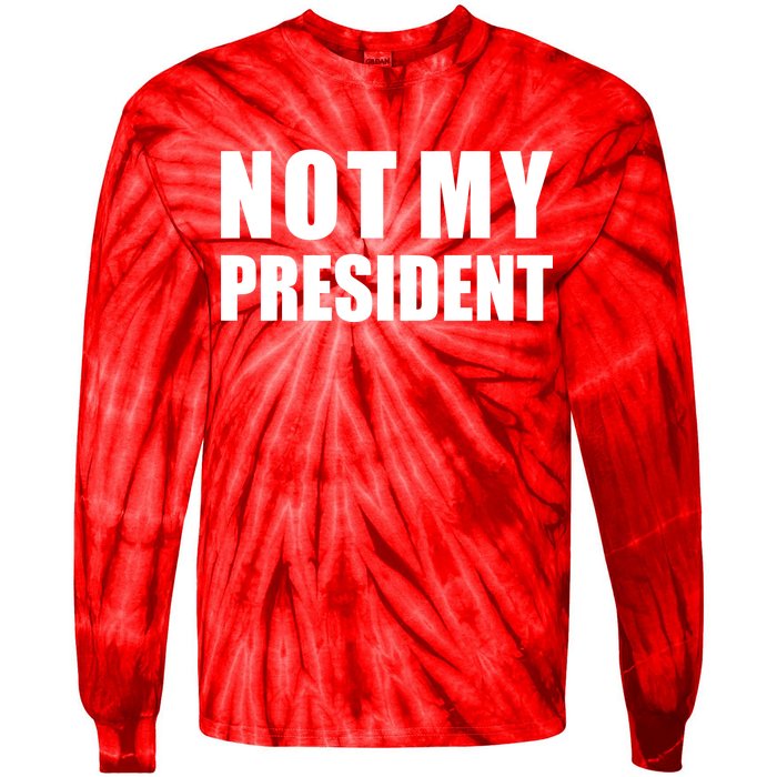 Not My President Classic Logo Tie-Dye Long Sleeve Shirt