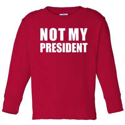 Not My President Classic Logo Toddler Long Sleeve Shirt