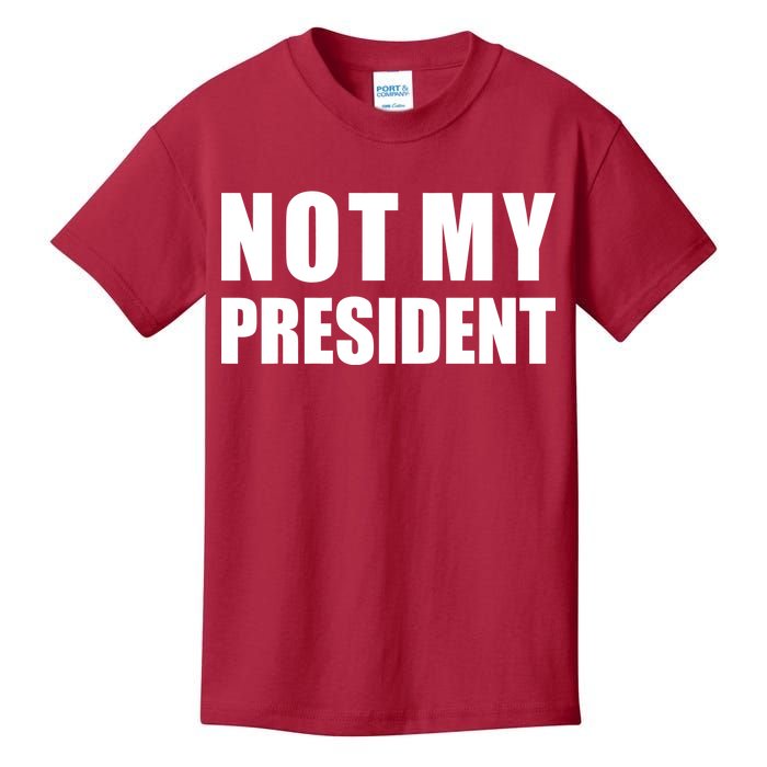 Not My President Classic Logo Kids T-Shirt