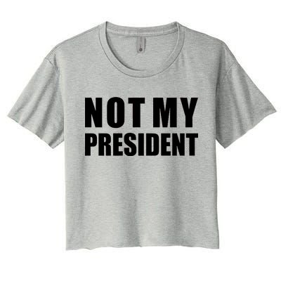 Not My President Classic Logo Women's Crop Top Tee