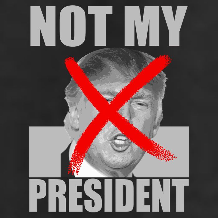 Not My President Red X Spray Paint Anti-Trump Cool Comfort Performance Bucket Hat