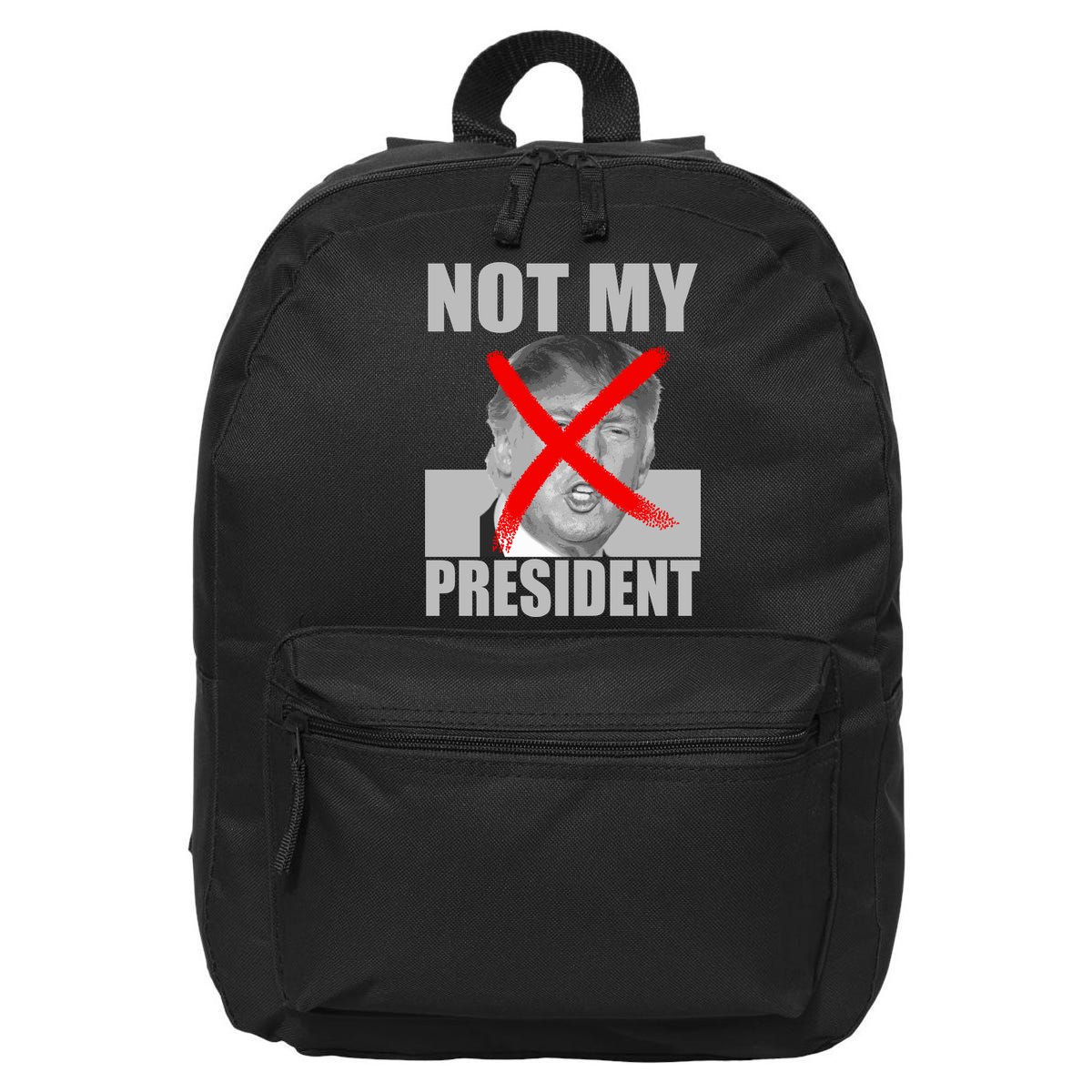 Not My President Red X Spray Paint Anti-Trump 16 in Basic Backpack