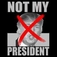 Not My President Red X Spray Paint Anti-Trump 16 in Basic Backpack