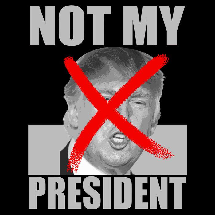 Not My President Red X Spray Paint Anti-Trump 16 in Basic Backpack