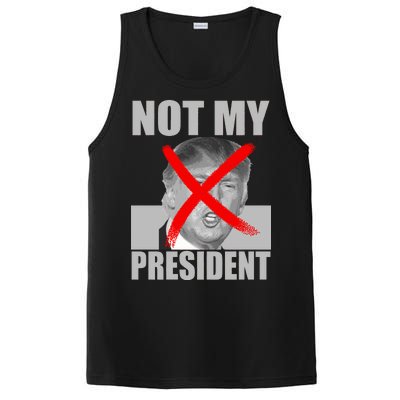 Not My President Red X Spray Paint Anti-Trump PosiCharge Competitor Tank