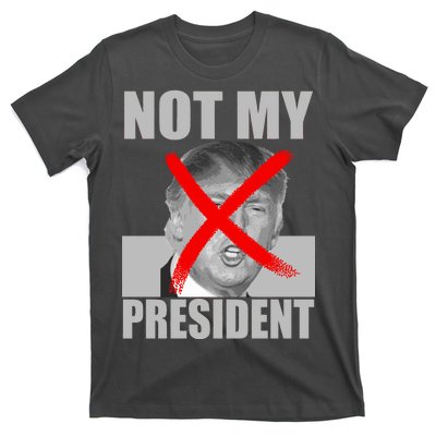 Not My President Red X Spray Paint Anti-Trump T-Shirt