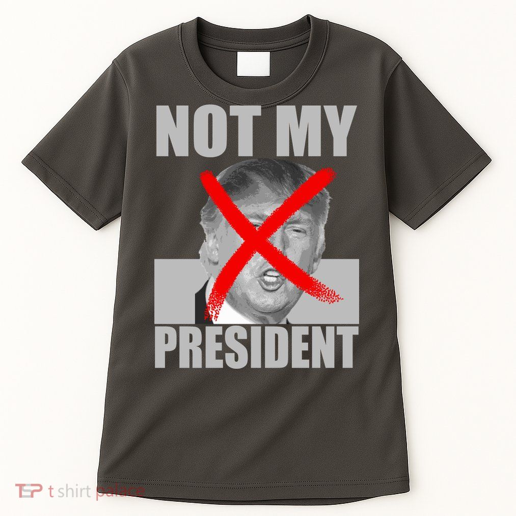 Not My President Red X Spray Paint Anti-Trump Tall T-Shirt