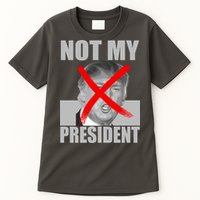Not My President Red X Spray Paint Anti-Trump Tall T-Shirt