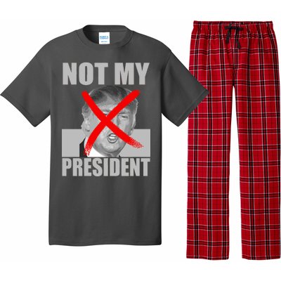 Not My President Red X Spray Paint Anti-Trump Pajama Set