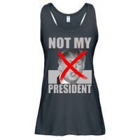 Not My President Red X Spray Paint Anti-Trump Ladies Essential Flowy Tank