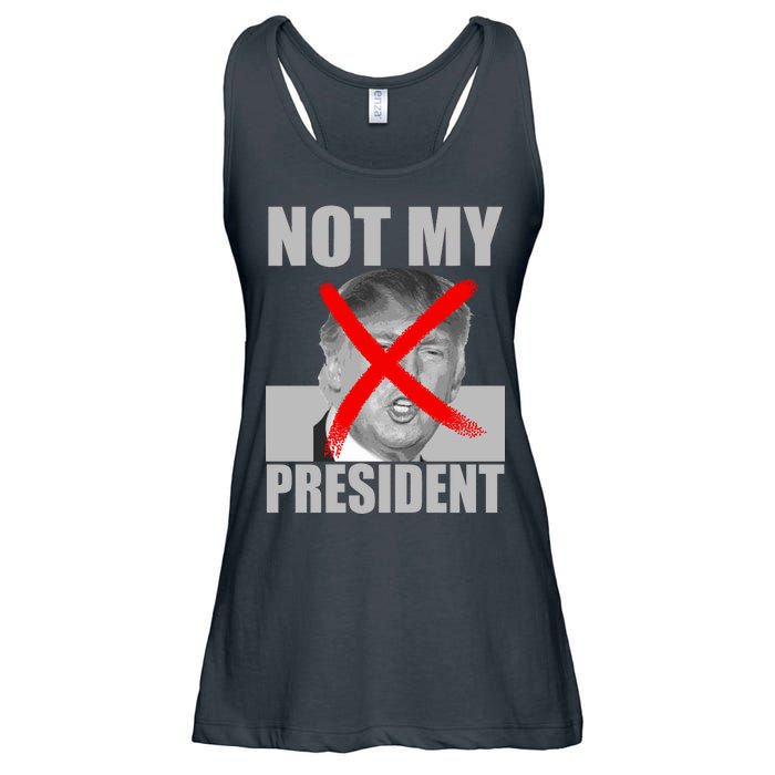 Not My President Red X Spray Paint Anti-Trump Ladies Essential Flowy Tank