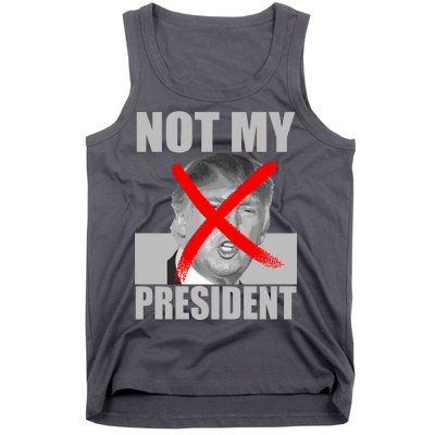 Not My President Red X Spray Paint Anti-Trump Tank Top