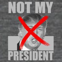 Not My President Red X Spray Paint Anti-Trump Toddler T-Shirt