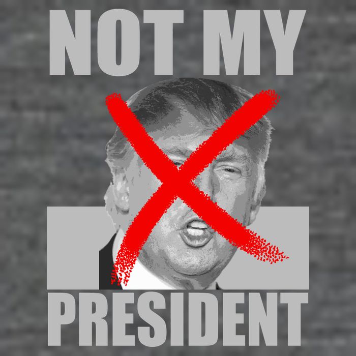Not My President Red X Spray Paint Anti-Trump Toddler T-Shirt