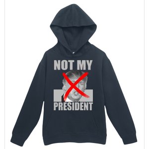 Not My President Red X Spray Paint Anti-Trump Urban Pullover Hoodie