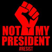 Not My President Resist Anti Trump Fist Flatbill Hat