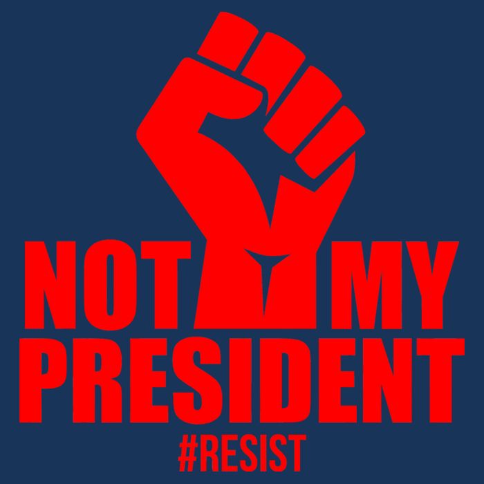 Not My President Resist Anti Trump Fist Infant Baby Jersey Bodysuit