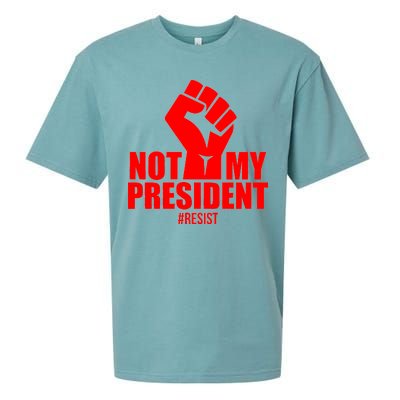 Not My President Resist Anti Trump Fist Sueded Cloud Jersey T-Shirt