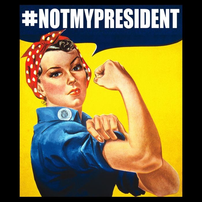 Not My President Rosie Riverter Girl Power Anti Trump Poster Impact Tech Backpack