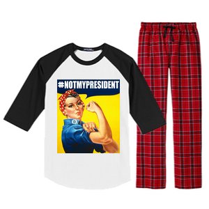 Not My President Rosie Riverter Girl Power Anti Trump Poster Raglan Sleeve Pajama Set