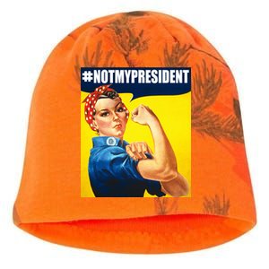 Not My President Rosie Riverter Girl Power Anti Trump Poster Kati - Camo Knit Beanie