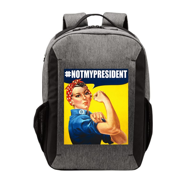 Not My President Rosie Riverter Girl Power Anti Trump Poster Vector Backpack