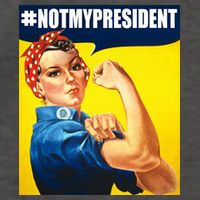 Not My President Rosie Riverter Girl Power Anti Trump Poster Vector Backpack