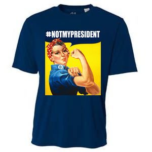 Not My President Rosie Riverter Girl Power Anti Trump Poster Cooling Performance Crew T-Shirt