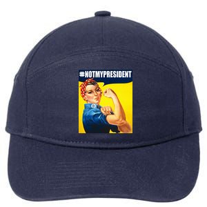 Not My President Rosie Riverter Girl Power Anti Trump Poster 7-Panel Snapback Hat