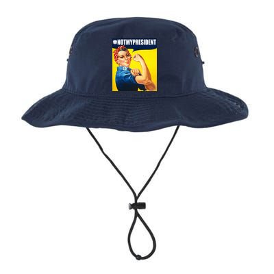 Not My President Rosie Riverter Girl Power Anti Trump Poster Bucket Hat
