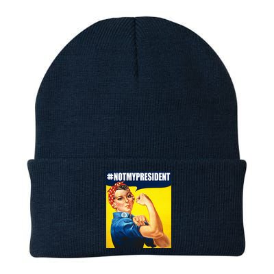 Not My President Rosie Riverter Girl Power Anti Trump Poster Beanie