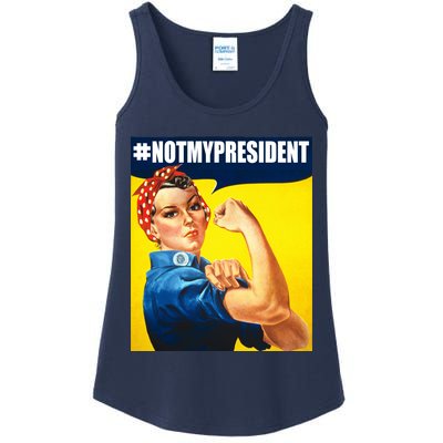 Not My President Rosie Riverter Girl Power Anti Trump Poster Ladies Essential Tank