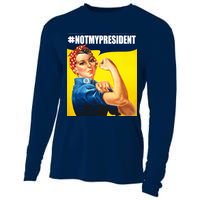 Not My President Rosie Riverter Girl Power Anti Trump Poster Cooling Performance Long Sleeve Crew