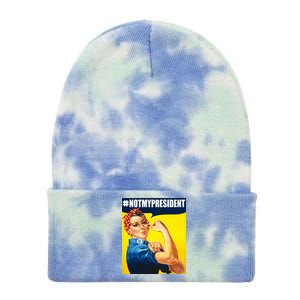 Not My President Rosie Riverter Girl Power Anti Trump Poster Tie Dye 12in Knit Beanie