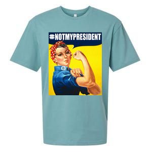 Not My President Rosie Riverter Girl Power Anti Trump Poster Sueded Cloud Jersey T-Shirt