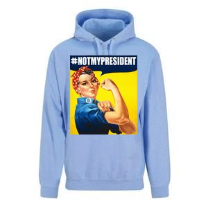 Not My President Rosie Riverter Girl Power Anti Trump Poster Unisex Surf Hoodie