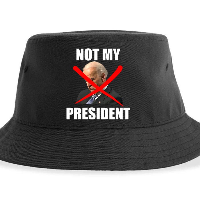 Not My President Trump Anti Biden Sustainable Bucket Hat