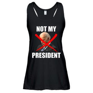 Not My President Trump Anti Biden Ladies Essential Flowy Tank